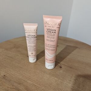 Pacifica Vegan Cream Creamy Gel Cleanser&Vegan Collagen Overnight Recovery